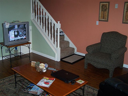 living room with stairs living room with stairs