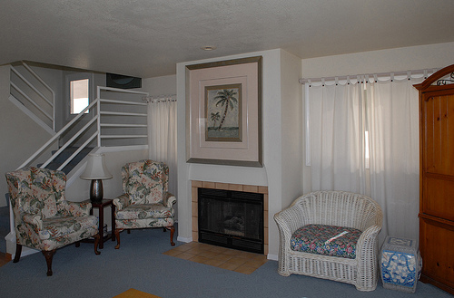 living room view of stairs