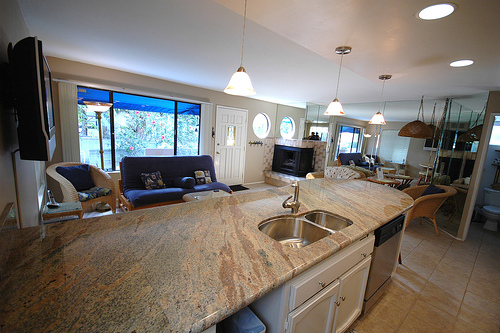 kitchen viewing living room with view kitchen viewing living room with view