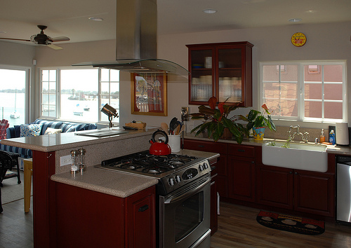 kitchen with island