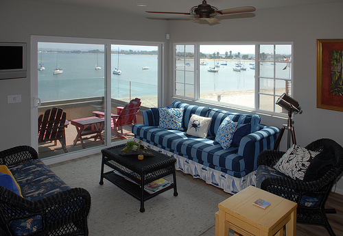 living room with view