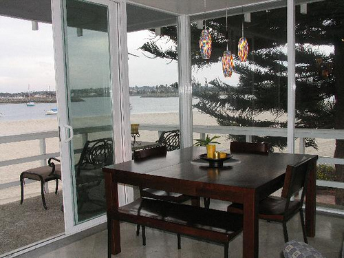 dining room table with bay view dining room table with bay view