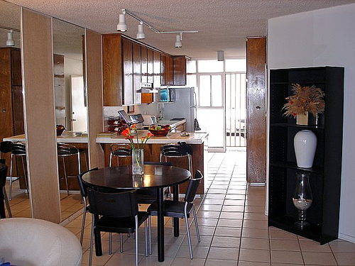 dining room facing kitchen